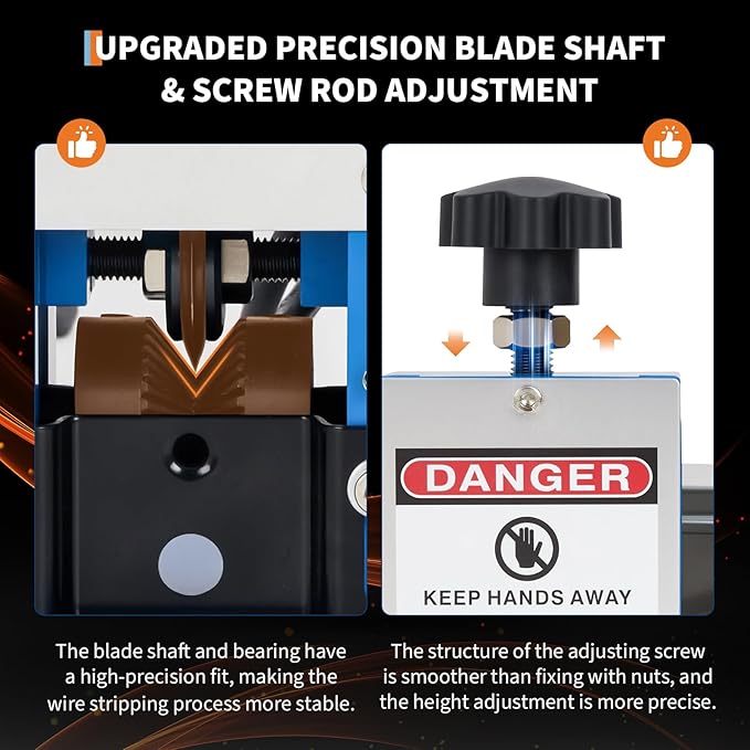Electric Wire Stripper Machine, 0.06"-1" Automatic Wire Stripping Machine for Scrap Wire, 5 Channel Copper Wire Stripper Power Tool for Cable Recycling