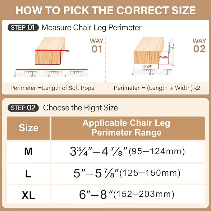 28Pcs Chair Leg Floor Protectors Rectangle for Hardwood Floors Silicone Caps Covers Felt Furniture Pads Clear Chair Sliders, Protect The Floor from Scratches(Fit Perimeter 6'' to 8'')