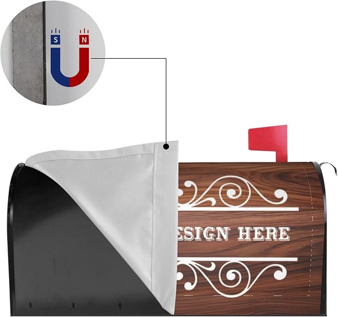 Custom Personalized Mailbox Covers Add Photo Picture Family Name House Address Text Magnetic Mail Cover for Home Garden Yard-11
