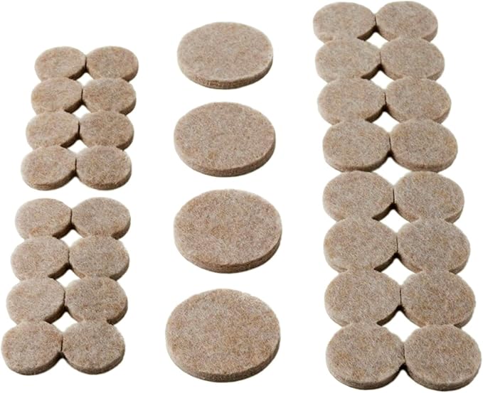 Scotch Felt Pads, Felt Furniture Pads for Protecting Hardwood Floors, Beige, Multi-Pack, 16-3/4 in., 16-1 in., 4-1.5 in., Round, 36 Pads Total