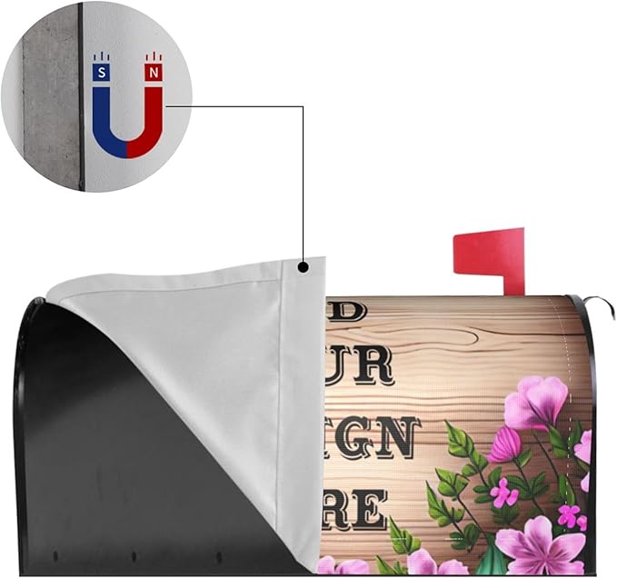 Custom Personalized Mailbox Covers Add Photo Picture Family Name House Address Text Magnetic Mail Cover for Home Garden Yard-8