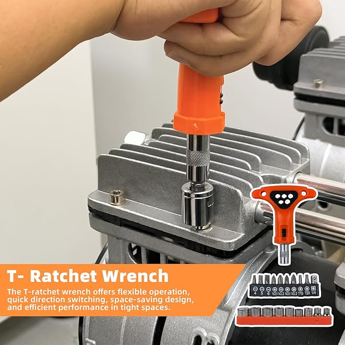 45 Piece Tool Kit Basic Home Repair Tool Set,General Household Tool Kit with Plastic Tool box,Perfect for Outdoor working,Office & College Dorm.Tools mainly include hand saw,wrench,hammer,Screwdriver