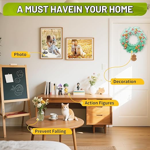 Upgraded 360Pcs Double Sided Tape Sticky Dots with Pull Tab, Removable Adhesive Mounting Putty No Trace Dots, 0.6" Clear Sticky Tack for Museum Picture Crafts & DIY