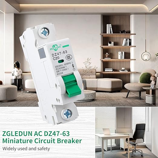 Miniature Circuit Breaker - 3 Pcs 110V/240V MCB DZ47-63 Mini Home Circuit Breaker 2 Pole 20A, AC Solar MCB