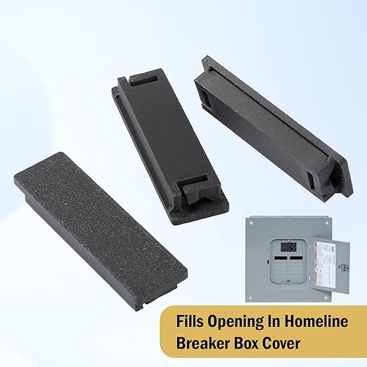 Square Breaker Panel Cover for Schneider Electric Homeline Square D QO Filler Plates QOFPCP Circuit Breaker Cover, 0.7inch 6-Pack