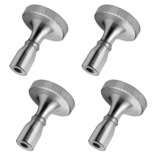 DiCUNO Lamp Turn On/Off Switch Knobs Replacement, Metal Lamp Switch Knob for Universal Light Socket, Standard Size, Chrome Color,4 Packs
