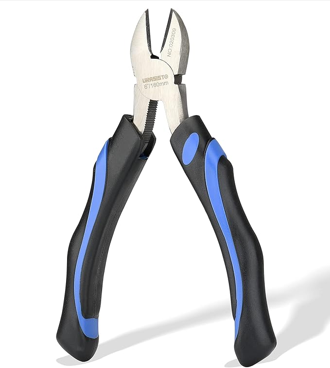 6-Inch Side-Cutting Pliers Diagonal Pliers with heavy Duty Nickel Chromium Steel Construction