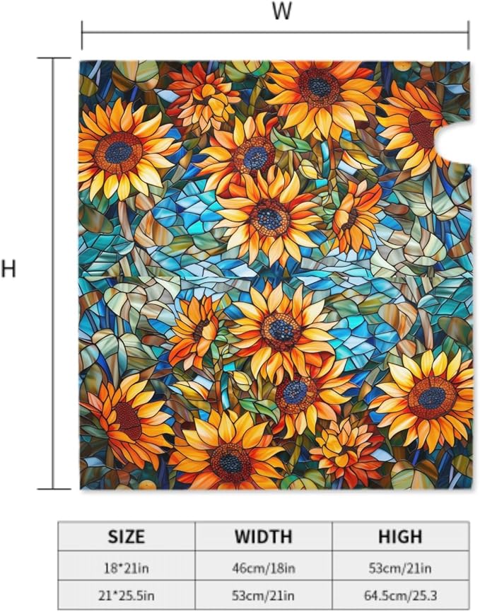 Giwawa Stained Glass Sunflower Mailbox Covers Magnetic for Fall Mailbox Cover Autumn Mail Box Covers Standard Size 18 x 21 Thanksgiving Decorations Outdoor Welcome Mailbox Wrap