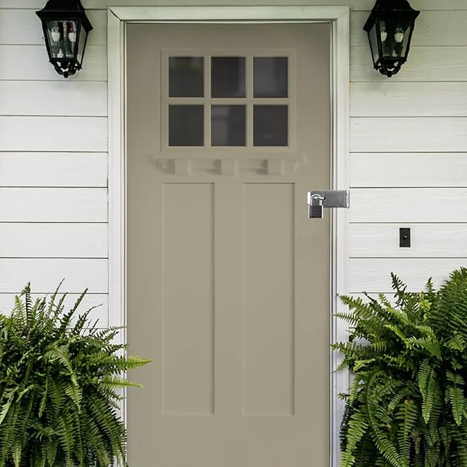 HOWDIA 180 Degree Hasp Lock Latch with Padlock, 4 Inch Stainless Steel Pad Lock Latches Locking Latch Security Door Clasp Hasp for Shed/Gate/Storage(Silver)