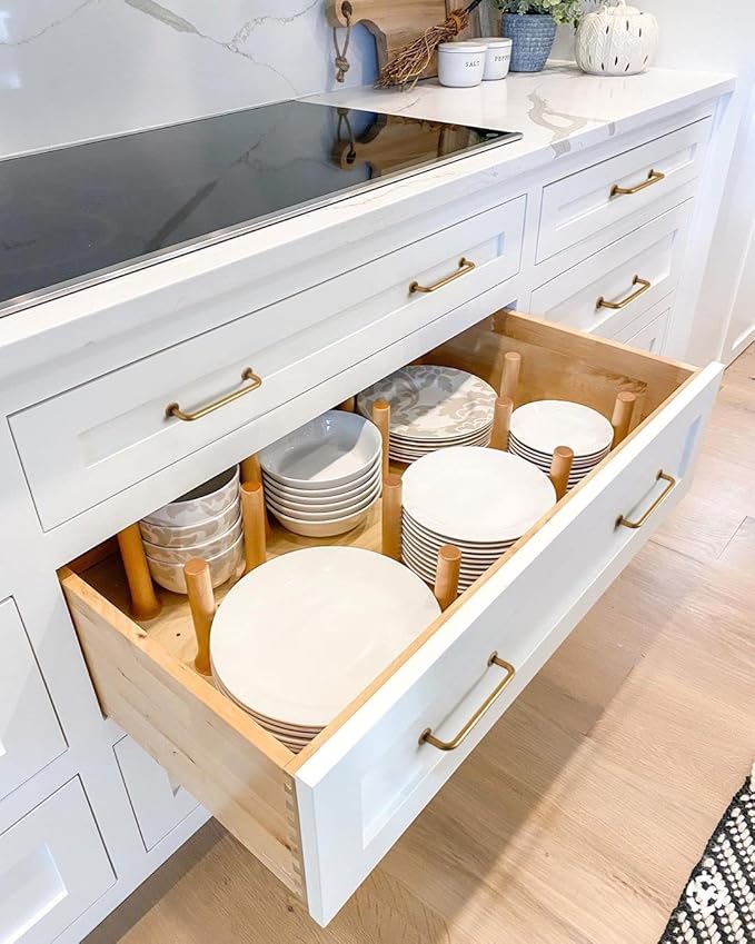 Goo-Ki 6 Pack Antique Brass Cabinet Pulls Drawer Handles, 3" c-c Vintage Bronze Retro Brass Bar Pull Handle Solid Zinc Alloy Kitchen Hardware for Cupboard