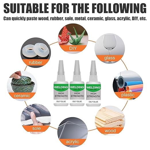 Welding Glue, Multifunctional Glue, Welding High-Strength, Universal Super, Instant Bonding, Strong Adhesion (Glue3pcs)