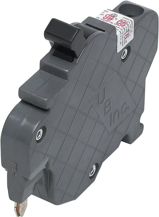 Connecticut Electric UBIF030N-Newly Manufactured Federal Pacific Electric Stab-Lok NC130 Replacement One Pole 30 Amp Thin Series Circuit Breaker, Gray