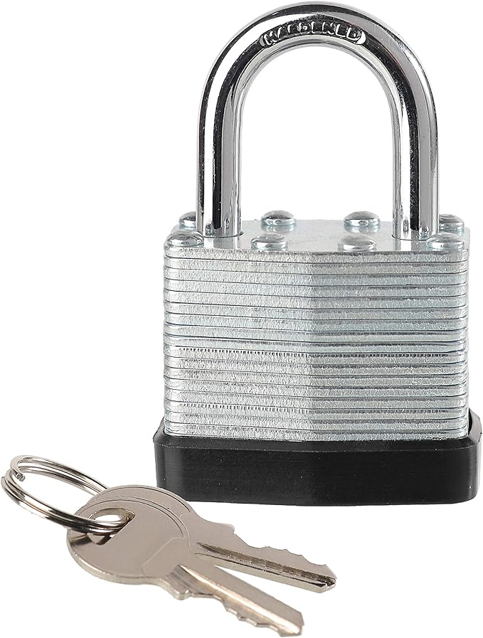 Lock, Laminated Steel Keyed Padlock, Keyed Alike Locks, Normal Shackle Padlock-Pack of 12