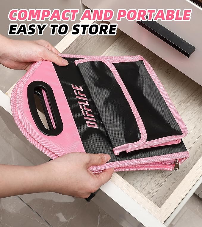 157 Piece Pink Tool Set for Women, Lady's Home Repairing Tool Kit with 13-Inch Wide Mouth Open Storage Tool Bag