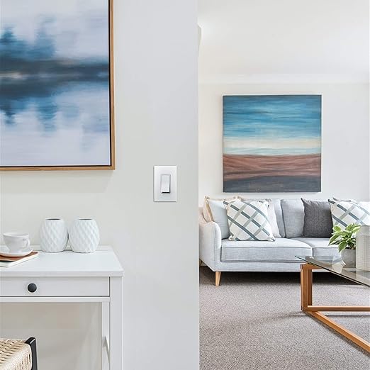 Legrand radiant TM874WCC6 15 Amp Rocker Wall Switch, 4-Way Decorator Light Switches, White (1 Count)