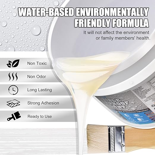 Waterproof Sealant - 35oz Water-Based Transparent Waterproof Coating, Invisible Water Proof Agent Indoor & Outdoor, Anti-Leakage Water Sealant for Roofs, Walls, Bathroom, Kitchen, Terraces, Garden