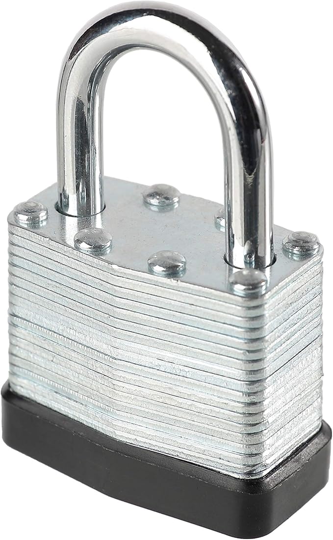 Lock, Laminated Steel Keyed Padlock, Keyed Alike Locks, Normal Shackle Padlock-Pack of 10