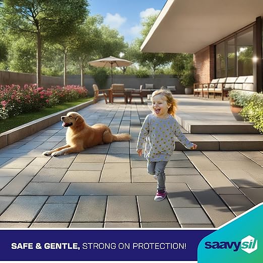 Silane Siloxane Penetrating Concrete Sealer – Half Gallon Makes 1 Gallon – Eco-Friendly - Water-Based Waterproof Protection for Indoor/Outdoor Concrete, Masonry, Brick, Pavers & Stone – Clear Finish