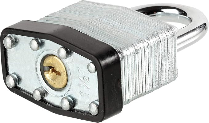 Lock, Laminated Steel Keyed Padlock, Keyed Alike Locks, Big Key Head, Normal Shackle Padlock-Pack of 24