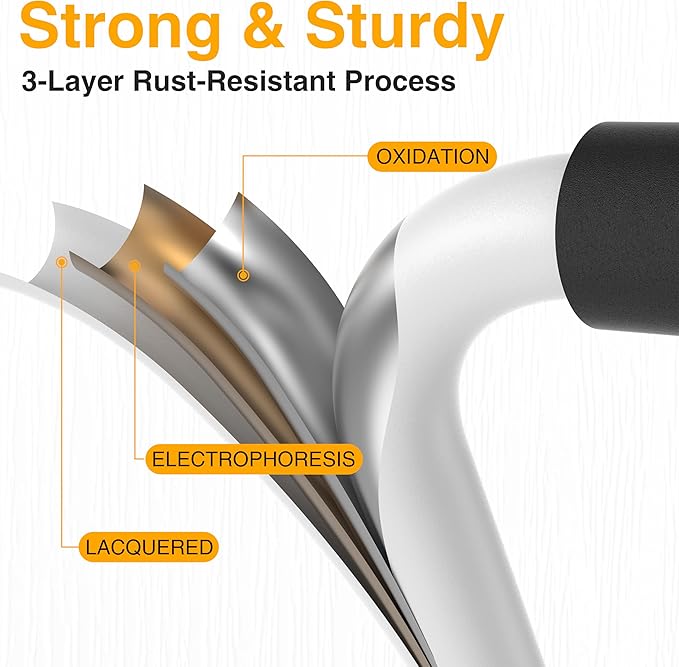 3 Step Ladder, Portable Steel Folding Step Stool with Wide Anti-Slip Pedal & Convenient Handgrip, 500lbs Sturdy Steel Ladder, White