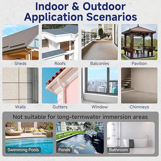 Transparent Waterproof Adhesive, 35oz Leak Invisible Waterproof Sealant for Roofs, Walls, Bathroom, Shower, Window Sills, Indoor & Outdoor Water Proof Paint