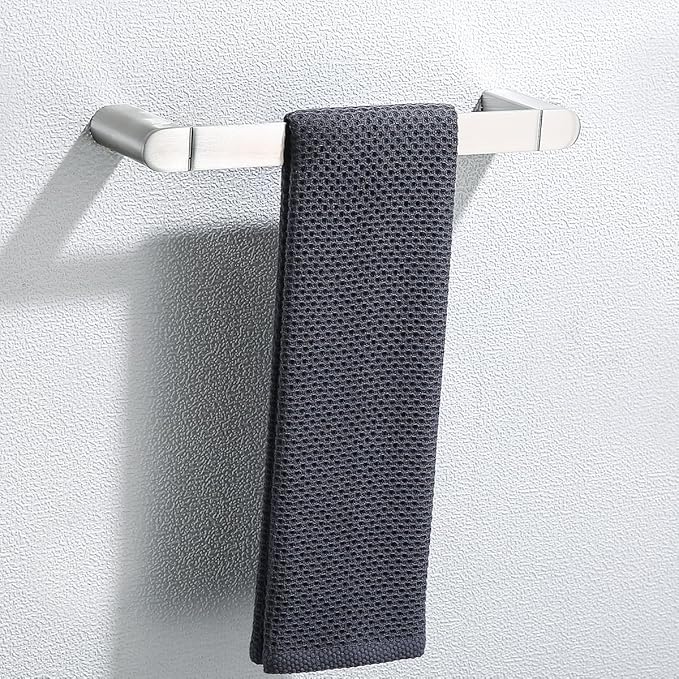 RANDOM 12 inch Brushed Nickel Towel Bar Bathroom Hardware Accessories Hand Towel Holder for Bathroom Kitchen SUS304 Stainless Steel Towel Rod Modern Style Wall-Mounted Towel Rack.96026-2-12BS