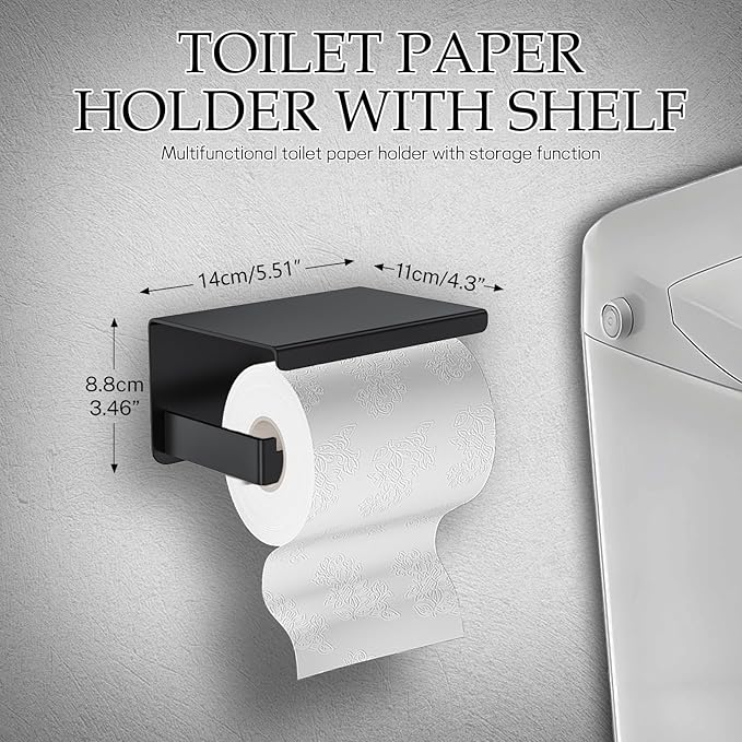 Matte Black Bathroom Hardware Accessories Set 10-Pieces Black Towel Bar Set Stainless Steel Towel Holder Set 23.6 Inch Towel Bar,Towel Racks Set for Bathroom Wall Mounted