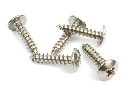#10 x 3/4" Stainless Truss Head Phillips Wood Screw (100pc) 18-8 (304) Stainless Steel Screws by Bolt Dropper
