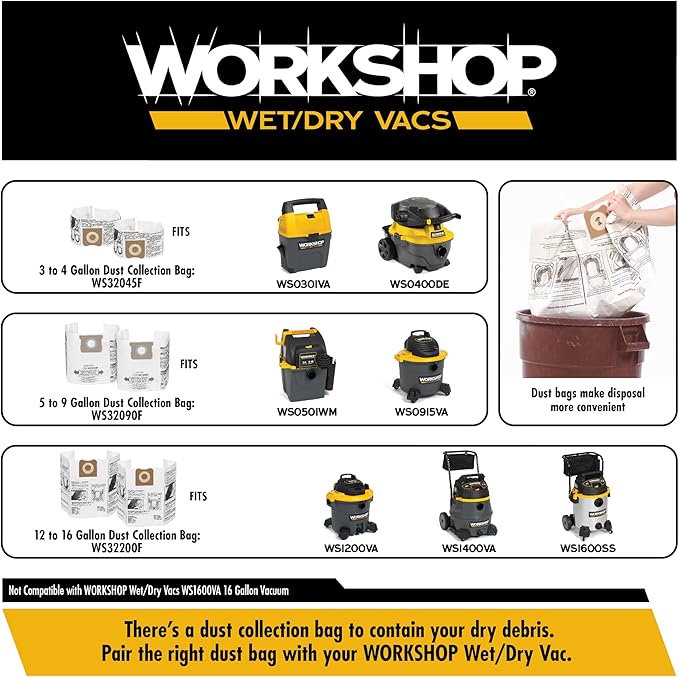 WORKSHOP Wet/Dry Vacs Shop Vacuum Accessories WS17809A Utility Nozzle Attachment for Wet Dry Vacuum Cleaners, Fits 1-7/8-inch Extension Wands and Hoses
