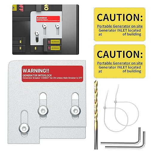 Generator Interlock Kit Fit for Square D QO or Homeline 150 and 200 Amp Panels 1-3/8 Inch Space Between Main & Generator Breaker