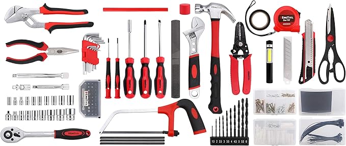 KingTool 325 Piece Home Repair Tool Kit, General Home/Auto Repair Tool Set, Toolbox Storage Case with Drawer, General Household Tool Kit - Perfect for Homeowner, Diyer, Handyman