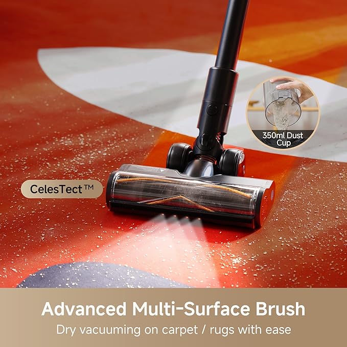 DREAME G10 Combo Wet Dry Vacuum Cleaner, Floor Cleaner Mop 2-in-1 Cordless Vacuum for Multi-Surface, Up to 50 Mins Runtime, One-Step Self Cleaning, Lightweight for Hard Floor