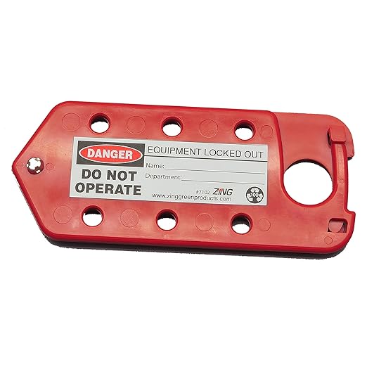 Zing Green Products 7102 RecycLockout Recycled Plastic Hasp and Tag Combination