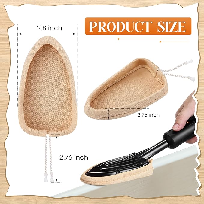 Dreyoo 4 Pack Cotton Sock for Sealing Iron, Cotton Socks for Edge Banding Iron, Heat Resistant, Secure Fit and More Protection