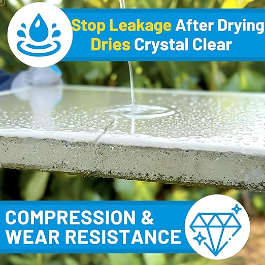 Liquid Waterproof Sealant, Transparent Waterproof Coating Repairing Anti-Leakage Agent, Invisible Water Proof Glue Indoor and Outdoor Water-Based Waterproofing Adhesive 5L