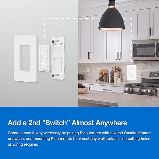 Lutron Caseta Original Smart Dimmer Switch Kit, 2 Dimmer Switches, 2 Wall Plates, 2 Pico Remotes, and Smart Hub, Works with Alexa, Apple Home, Google Home, 3 Way, 150W, No Neutral, P-BDG-PKG2W-A