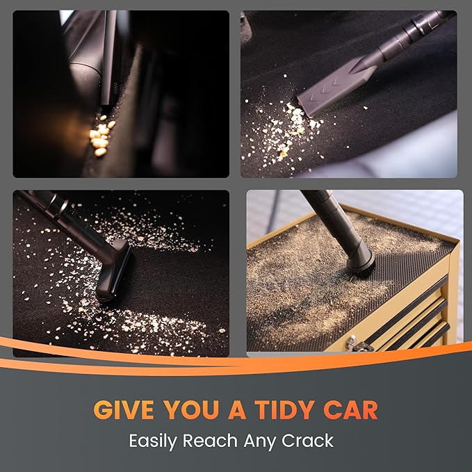 Giraffe Tools Grandstorm Retractable Vacuum Cleaner with 30 FT+ 1 FT Hose Wall Mounted, Wet Dry Vacuum Cleaner with 6 Nozzles for Car Detailing Normal Version, Grey (No Remote Control Funtion)