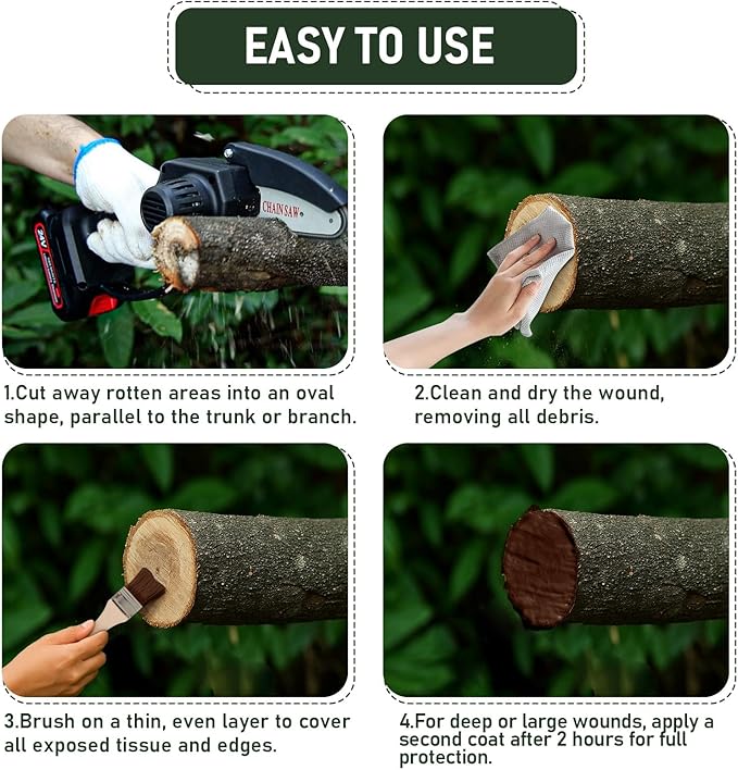 Tree Wound Sealer & Dressing, 500g Tree Pruning Sealer for Cut, Damaged Bark, Grafting – Effective Tree Repair Sealant for Shrub, Bonsai, Rose, Orchard | Horticulture Grade Seal Formula