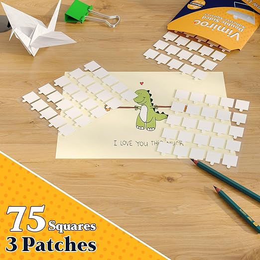 0.79" Double Sided Adhesive Dots, 75pcs Clear Mounting Putty No Residue, Easy to Peel Strong Sticky Tack for Wall Hanging, Crafts, Posters, Photos, DIY Projects