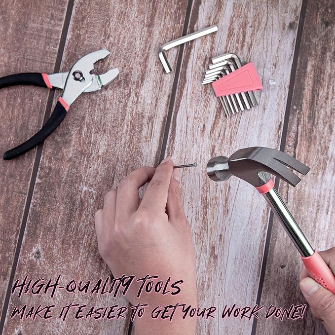 CARTMAN 39-Piece Home Tool Set Kit, Essential Household Hand Tools with Plastic Storage Case