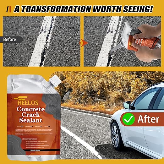 Concrete Crack Filler and Sealant,3Pack Quick Drying Cement Crack Filler Waterproof Repair Sealant, Weather Resistant Concrete Sealer Outdoor Caulking Glue for Cement-Based Driveway, Sidewalk(Grey)