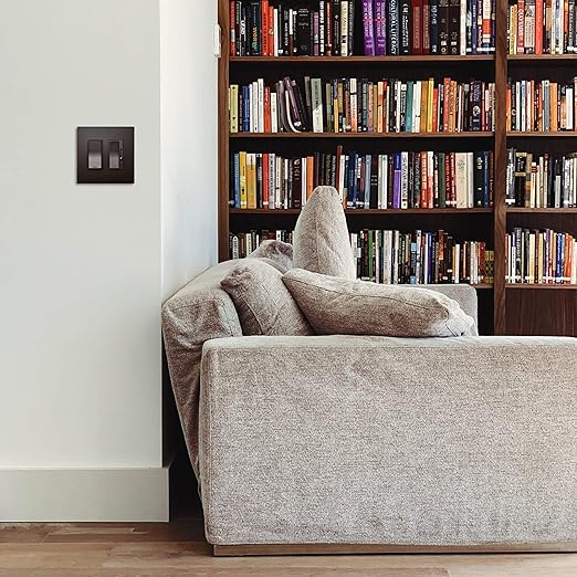 Legrand radiant TM873DBCC10 15 Amp Rocker Wall Switch, 3-Way Decorator Light Switches, Dark Bronze (1 Count)