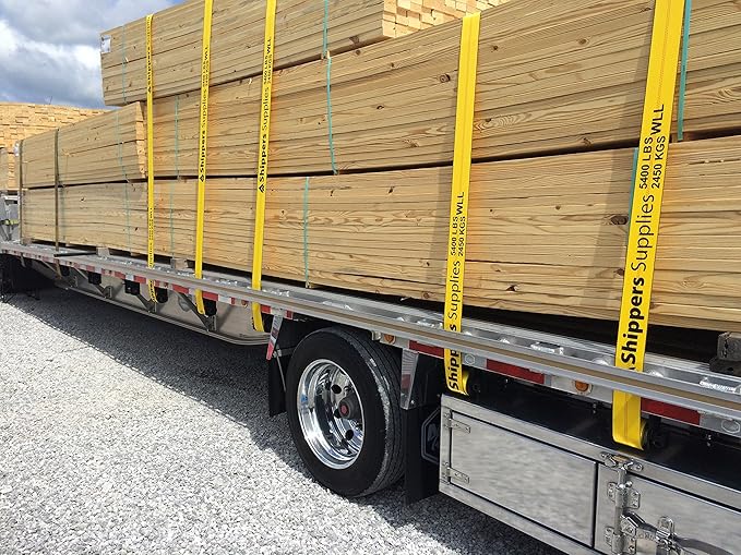 4” x 30’ Heavy Duty Winch Strap with Flat Hook for Flatbed Trailer 6,000 lbs Load Limit — 10 Pack