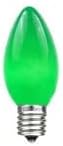Novelty Lights 25 Pack C9 Ceramic Outdoor Christmas Replacement Bulbs, Green, E17/C9 Intermediate Base, 7 Watt