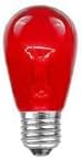 Novelty Lights 25 Pack S14 Outdoor Patio Edison Replacement Bulbs, E27 Medium Base, Red, 11 Watt
