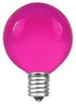 Novelty Lights 25 Pack G40 Purple Outdoor Globe Bulbs, Light Bulbs Glass Incandescent Bulbs with 3000 Hour Lifespan, Globe String Lights Replacement Bulbs