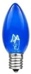 Novelty Lights Incandescent Christmas Replacement Bulbs - Indoor/Outdoor Individual Bulbs for Christmas Tree, Display, & More - C9/E17 Intermediate Base, 7 Watt Lights (Blue, 25 Pack)