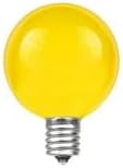 Novelty Lights 25 Pack G40 Yellow Outdoor Globe Bulbs, Light Bulbs Glass Incandescent Bulbs with 3000 Hour Lifespan, Globe String Lights Replacement Bulbs