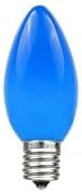Novelty Lights 500 Case C7 Outdoor Ceramic Christmas Replacement Bulbs, Blue, C7/E12 Candelabra Base, 5 Watt