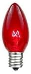 Novelty Lights Incandescent Christmas Replacement Bulbs - Indoor/Outdoor Individual Bulbs for Christmas Tree, Display, & More - C9/E17 Intermediate Base, 7 Watt Lights (Red, 25 Pack)
